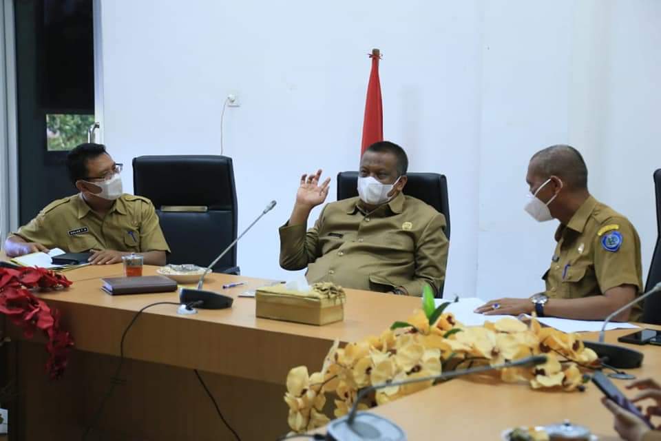 Pemkab Labuhanbatu Melalui Disdik Ikuti Vidcon Gubsu Mengenai Pembelajaran Tatap Muka
