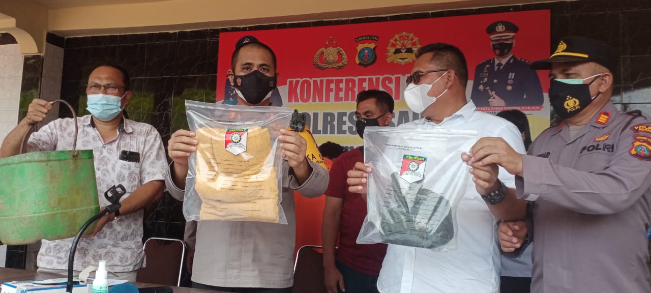 Polres Asahan Gelar Kasus Pembuangan Bayi Oleh Ibu Kandung di Bandar Pulau