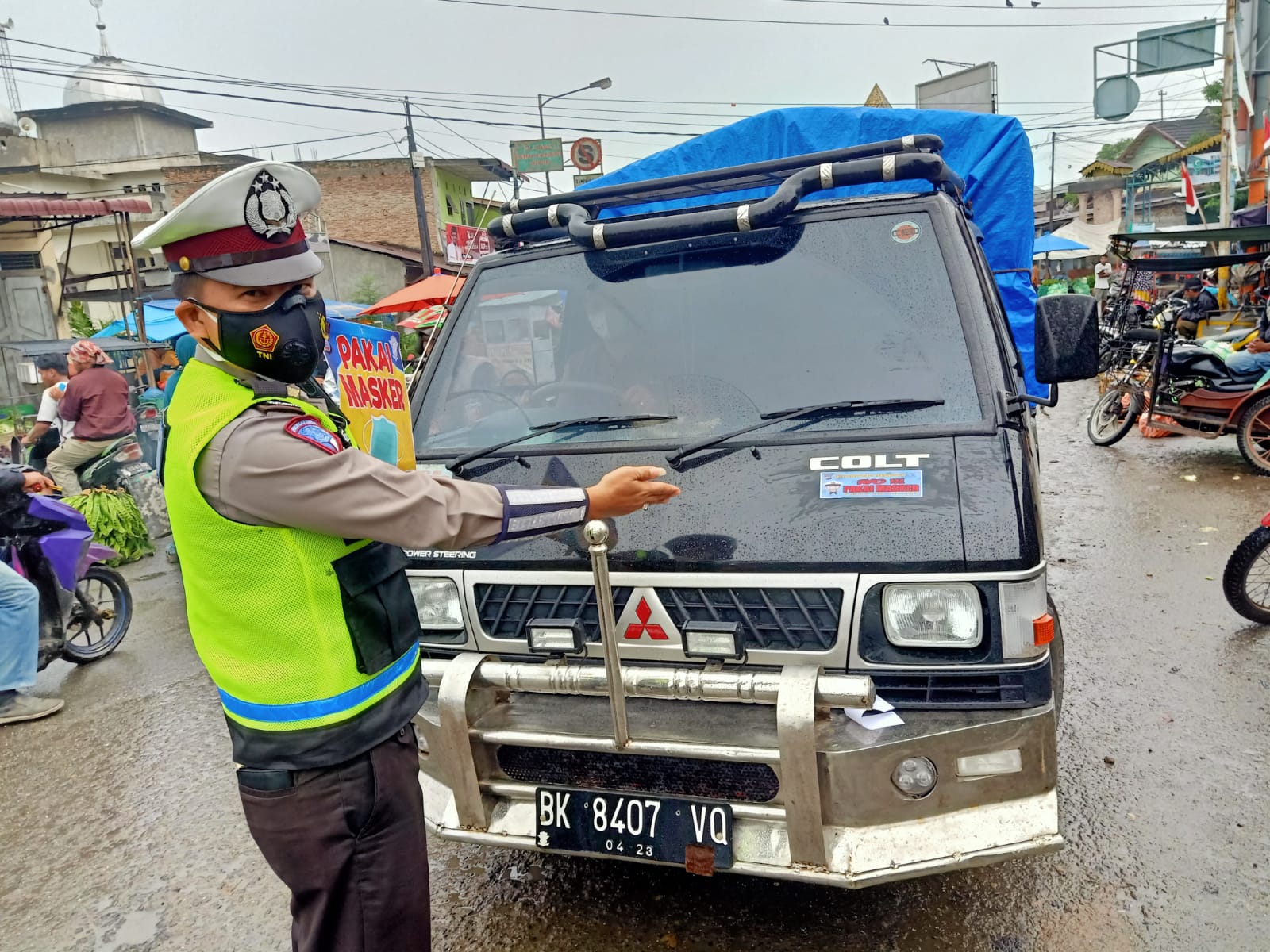 Sat Lantas Polres Tanjung Balai Tempel Stiker 
