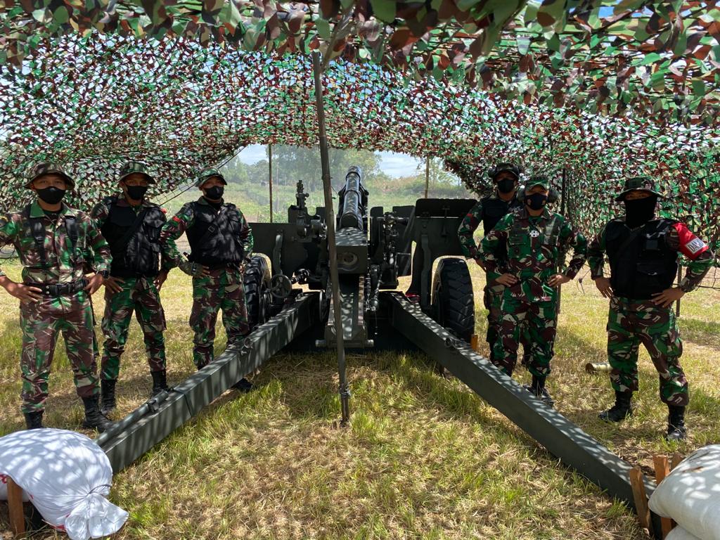 Pangdam I/BB Tinjau Latihan Menembak Senjata Berat Yon Armed 2/105