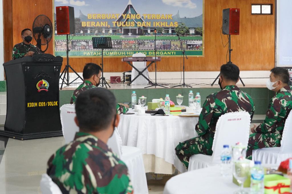 Pangdam I/BB Beri Arahan Prajurit Kodim 0309/Solok