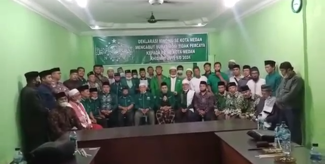 MWC NU Se Kota Medan Deklarasi, PBNU Diminta Aktifkan Kembali Hasil Konfercab XVIII PCNU Kota Medan