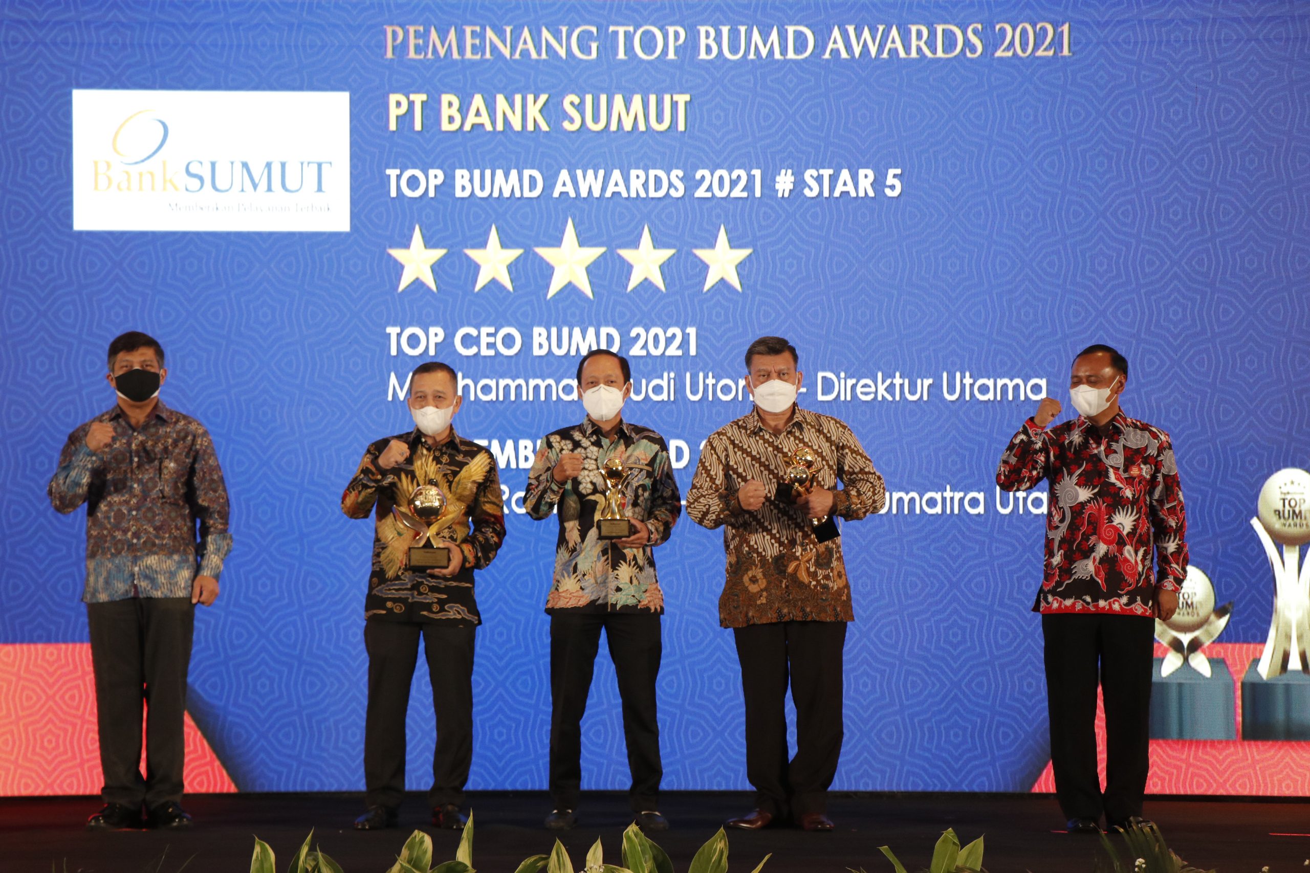 Bank Sumut Raih Bintang 5 TOP BUMD, Ajang Penghargaan Majalah TOP Bussines