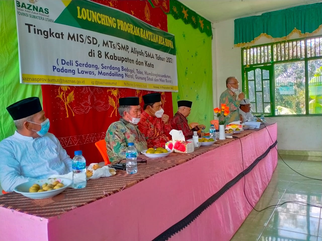 Bupati Deli Serdang Hadiri Launching Program Bantuan Beasiswa Tingkat SD, SMP Dan SMA Oleh Baznas