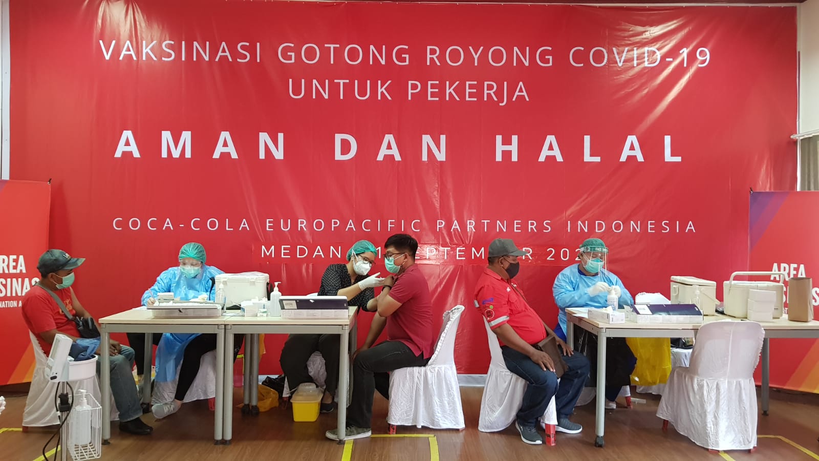 Coca-Cola Europacific Partners Indonesia Kembali Gelar Vaksinasi Gotong Royong di Medan dan Rantau Prapat
