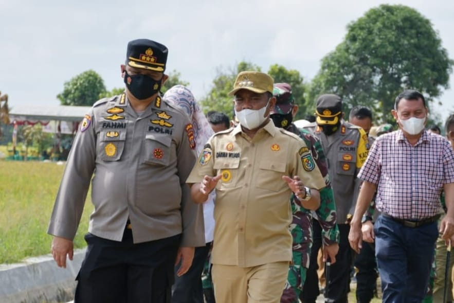 Panen Perdana Cetak Sawah Baru, Bupati Darma Wijaya Targetkan Sergai Lumbung Beras Nomor Satu di SumutÂ 