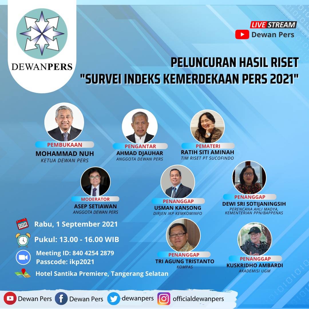 Indeks Kemerdekaan Pers 2021 Naik 0,75 Persen, Survei Sucofindo: Indeks Kemerdekaan Pers 2021 Naik 0,75 Persen