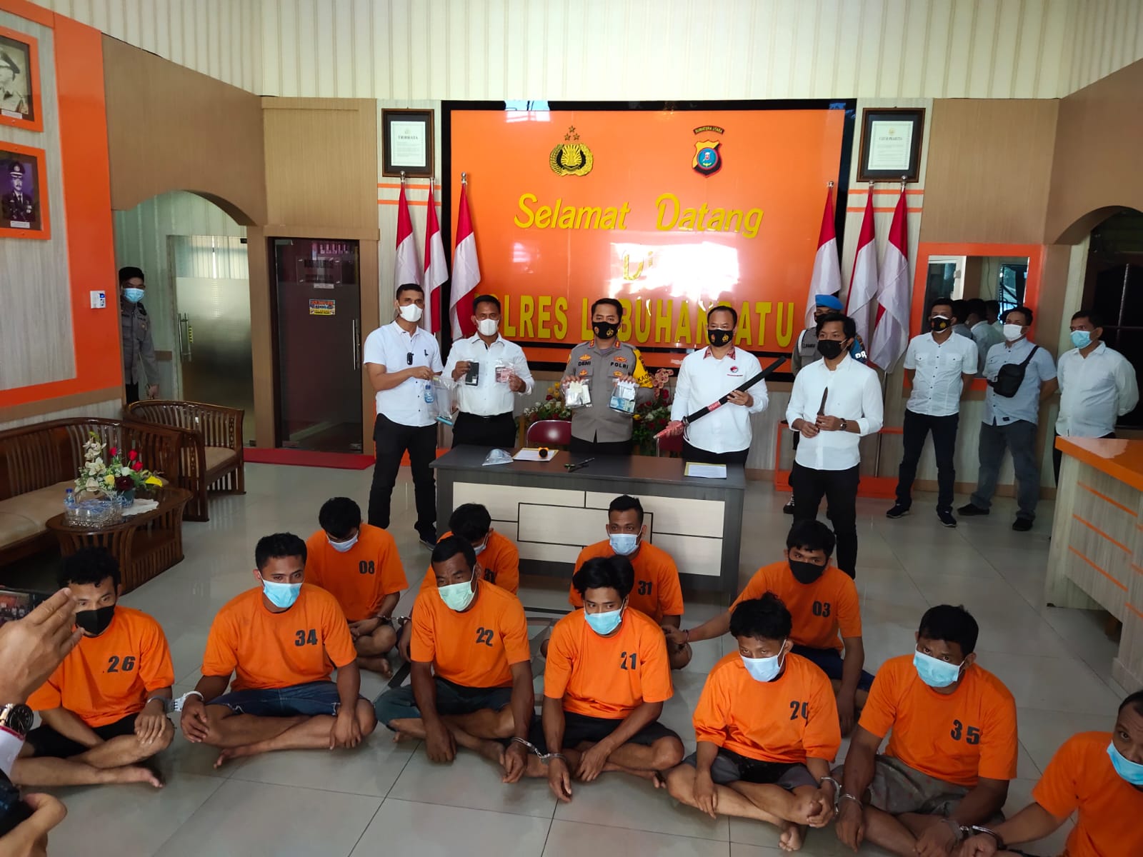 Polres Labuhanbatu Amankan 11 Pelaku Penyalahgunaan NarkobaÂ 