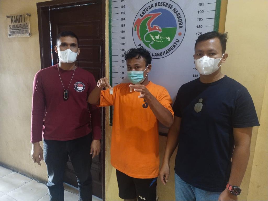Tindaklanjuti Dumas Presisi Poldasu,Â  Sat Narkoba Polres Labuhanbatu Amankan Pengedar Sabu