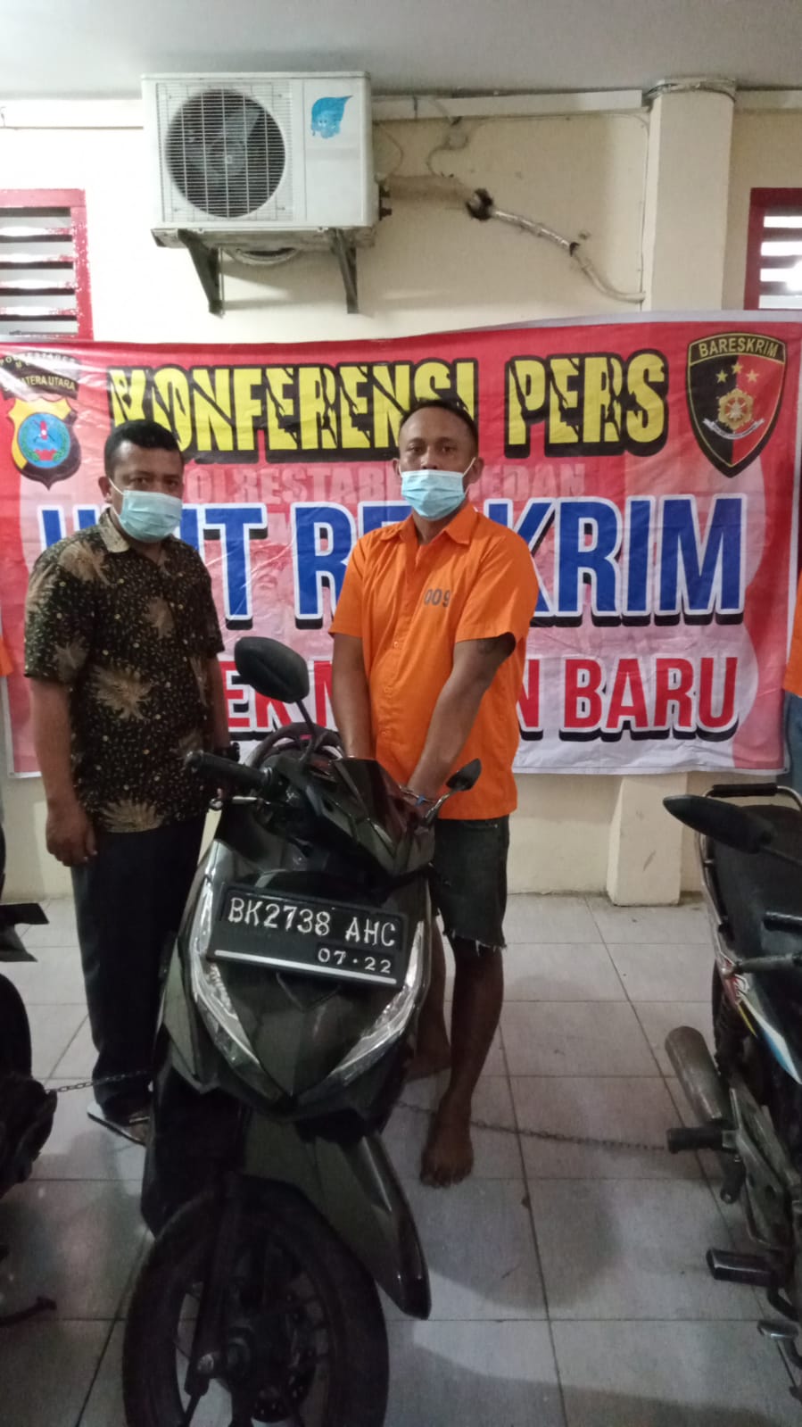 Polsek Medan Baru Amankan Seorang Kuli Bangunan Berprofesi Curanmor