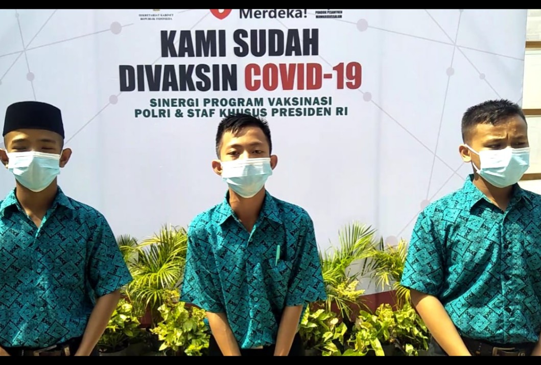 Santri Ponpes Mawaridussalam Ikuyi Vaksinasi Merdeka Polri Ucapkan Terima Kasih Sama Kapoldasu