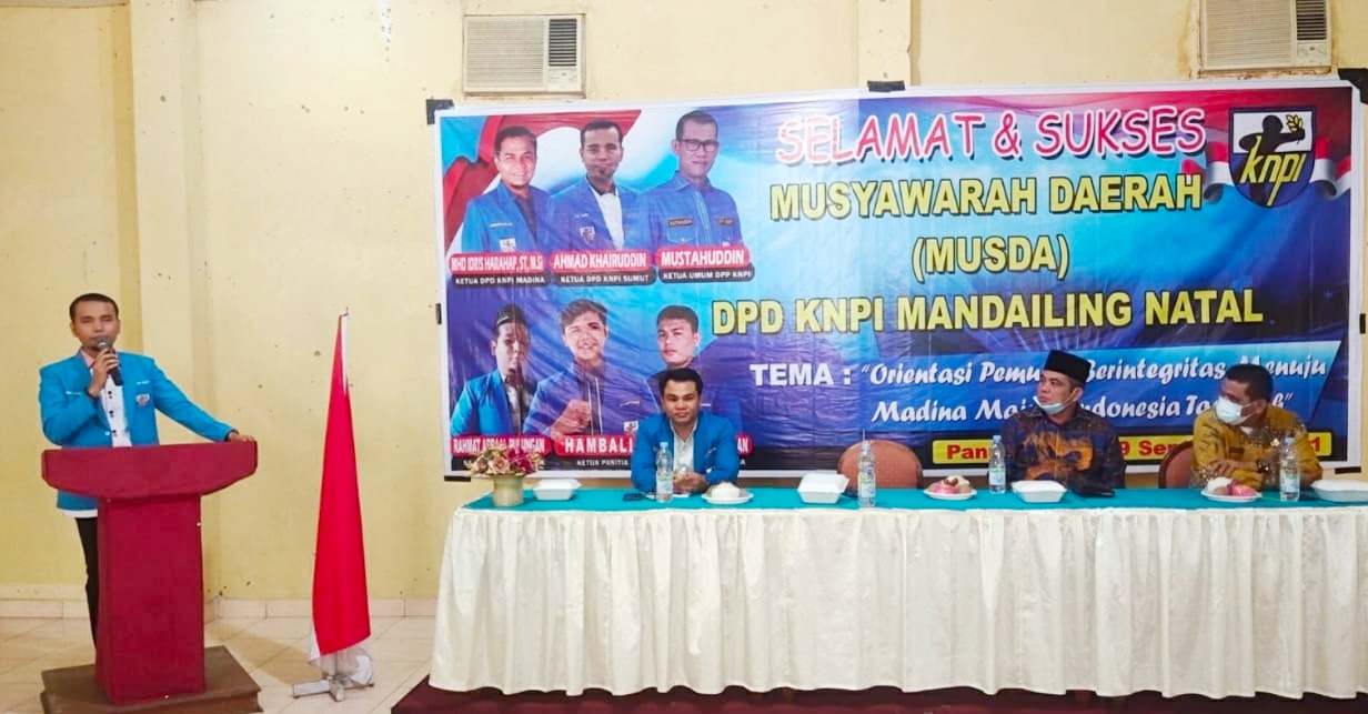 Idris Terpilih Aklamasi Ketua DPD KNPI Mandailing Natal, Pesan Khairuddin Harus jadi Mitra Strategis Pemda