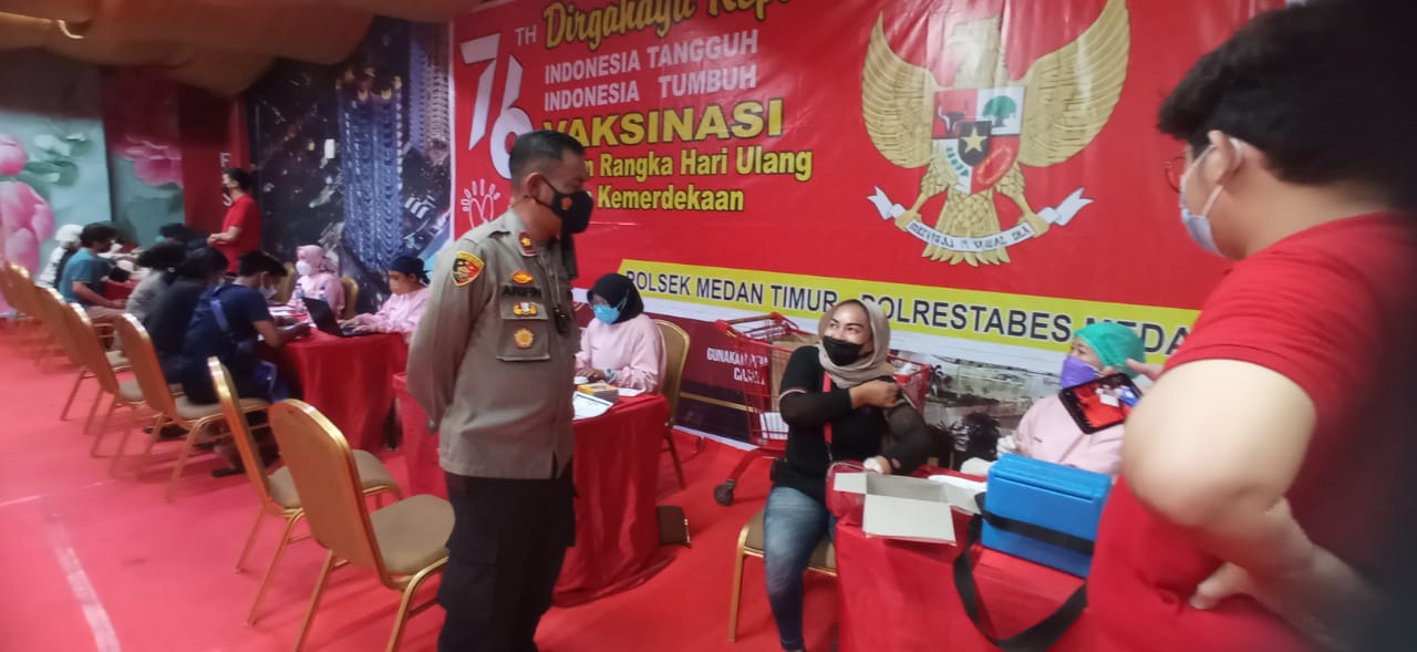Polsek Medan Timur Gelar Vaksin Merdeka Dosis Dua