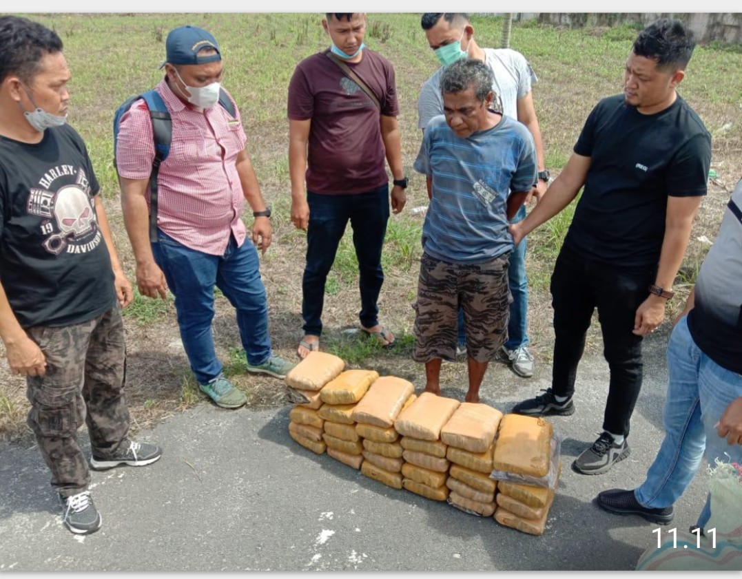 Ditnarkoba Polda Sumut Tangkap Pengedar Narkotika, 30 Kg Ganja Disita
