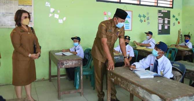 Dinkes Kabupaten Labuhanbatu Pantau Proses Pembelajaran Tatap Muka Terbatas di Sekolah