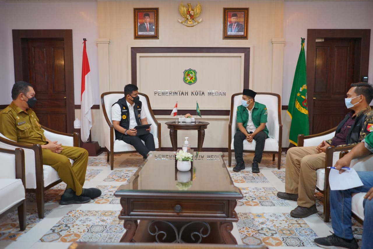 Pengurus GP Ansor Medan Ketemu Walikota Medan Bobby Nasution