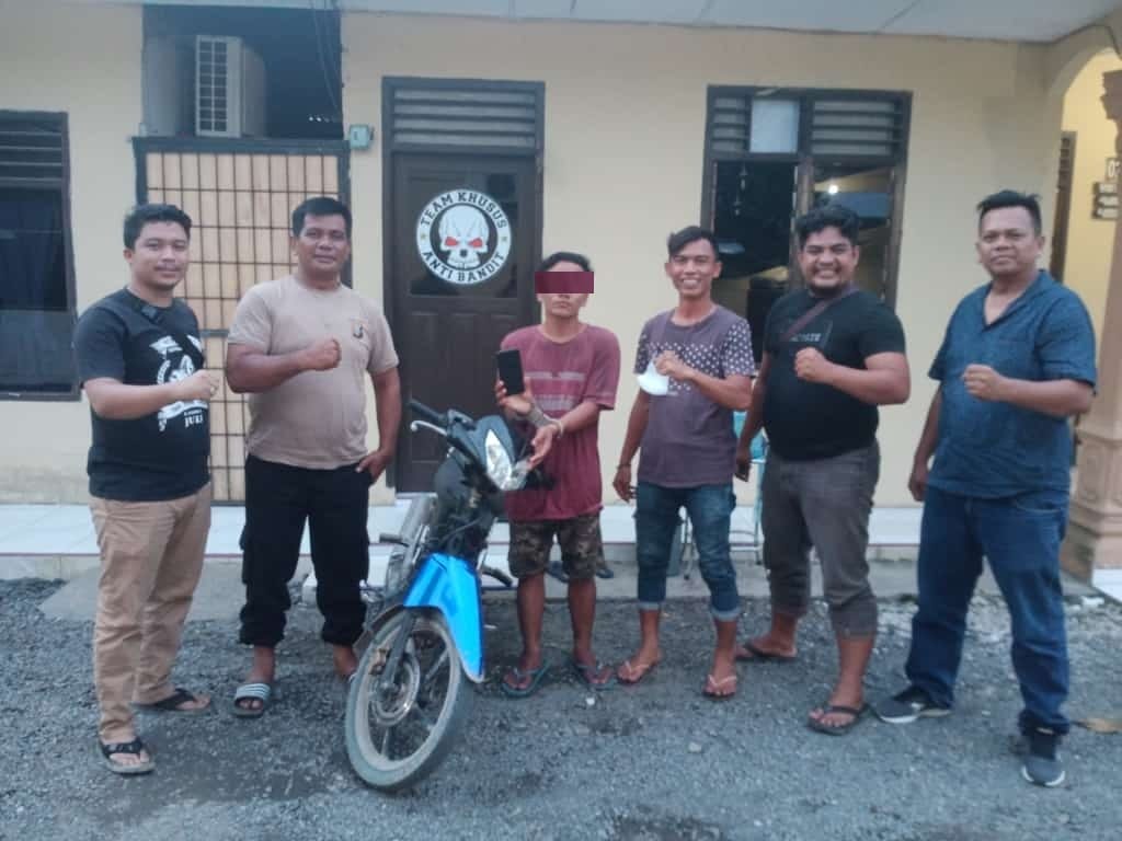 Jual Sepeda Motor Curian, Warga Desa Rawang Baru Diamankan Polsek Pulau Raja