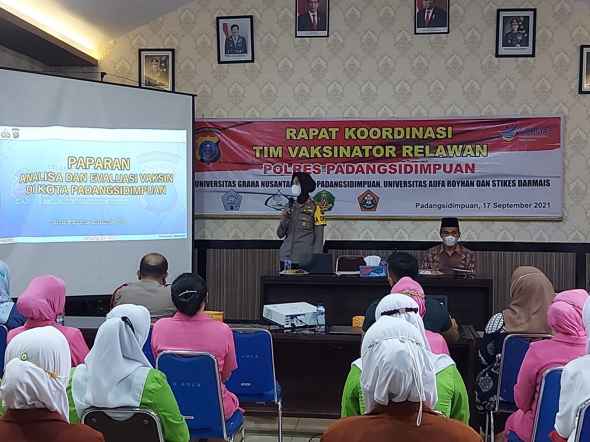 Kapolres Padangsidimpuan pimpin Pembentukan Team RelawanÂ Vaksinasi
