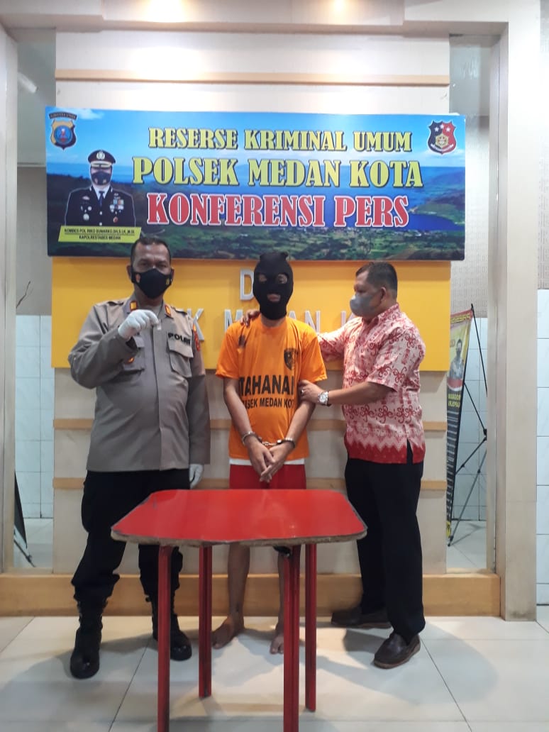 Tekab Polsek Medan Kota Kembali Amankan Seorang Pria Pengguna Narkoba.