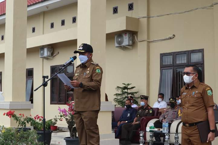 WAKIL BUPATI PALAS PIMPIN APEL OPERASI PATUH TOBA 2021