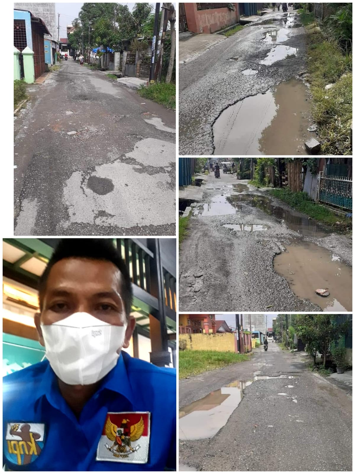 Jalan Srikandi Mandala III Bagai Kubangan Kerbau, KNPI : Perlu Perhatian Pemko Medan