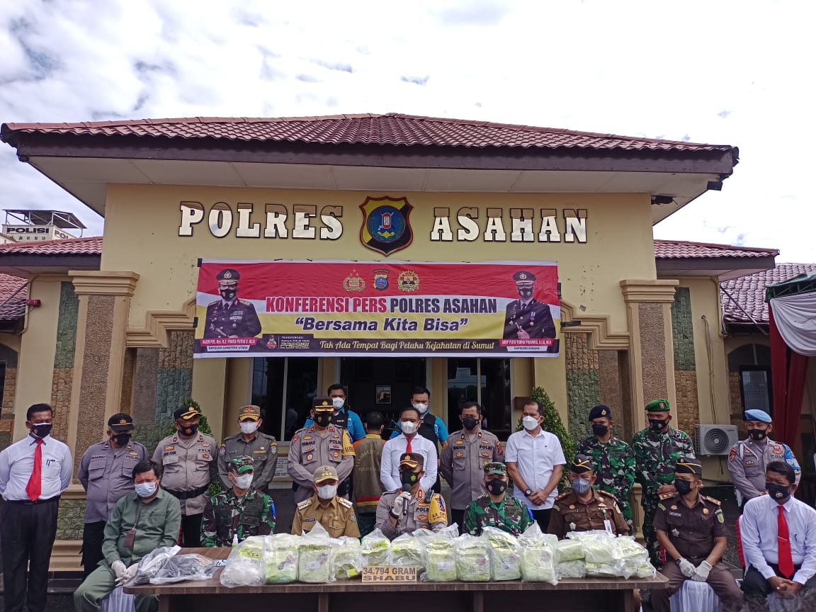 Tim gabungan Poldasu dan Polres Asahan Tangkap Pemilik Sabu Seberat 34,7 KG