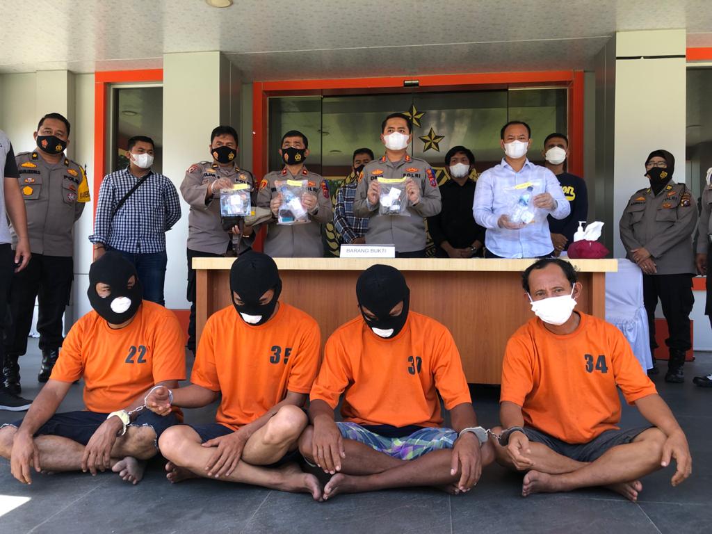 Polres Labuhan Batu Ungkap Peredaran Narkotika, Shabu di Kota Pinang dan Ganja di Rantau Prapat Diamankan