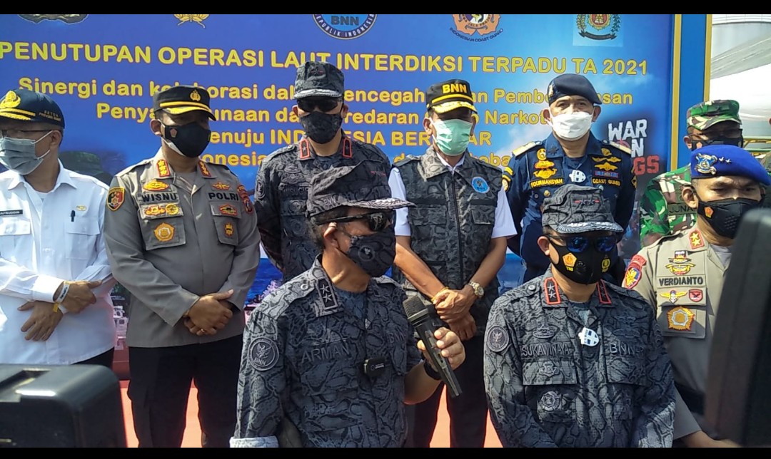 BNN Tutup Operasi Interdiksi Terpadu Di Belawan, Cegah 122 Kg Narkoba Masuk Ke Indonesia