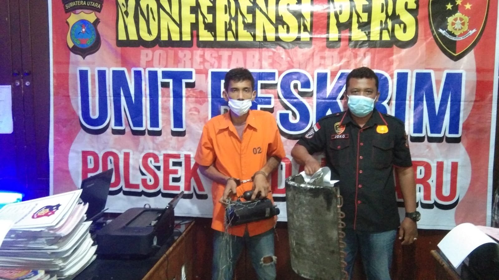 Polsek Medan Baru AmankanÂ Pencuri 2 Unit Mesin Outdor AC