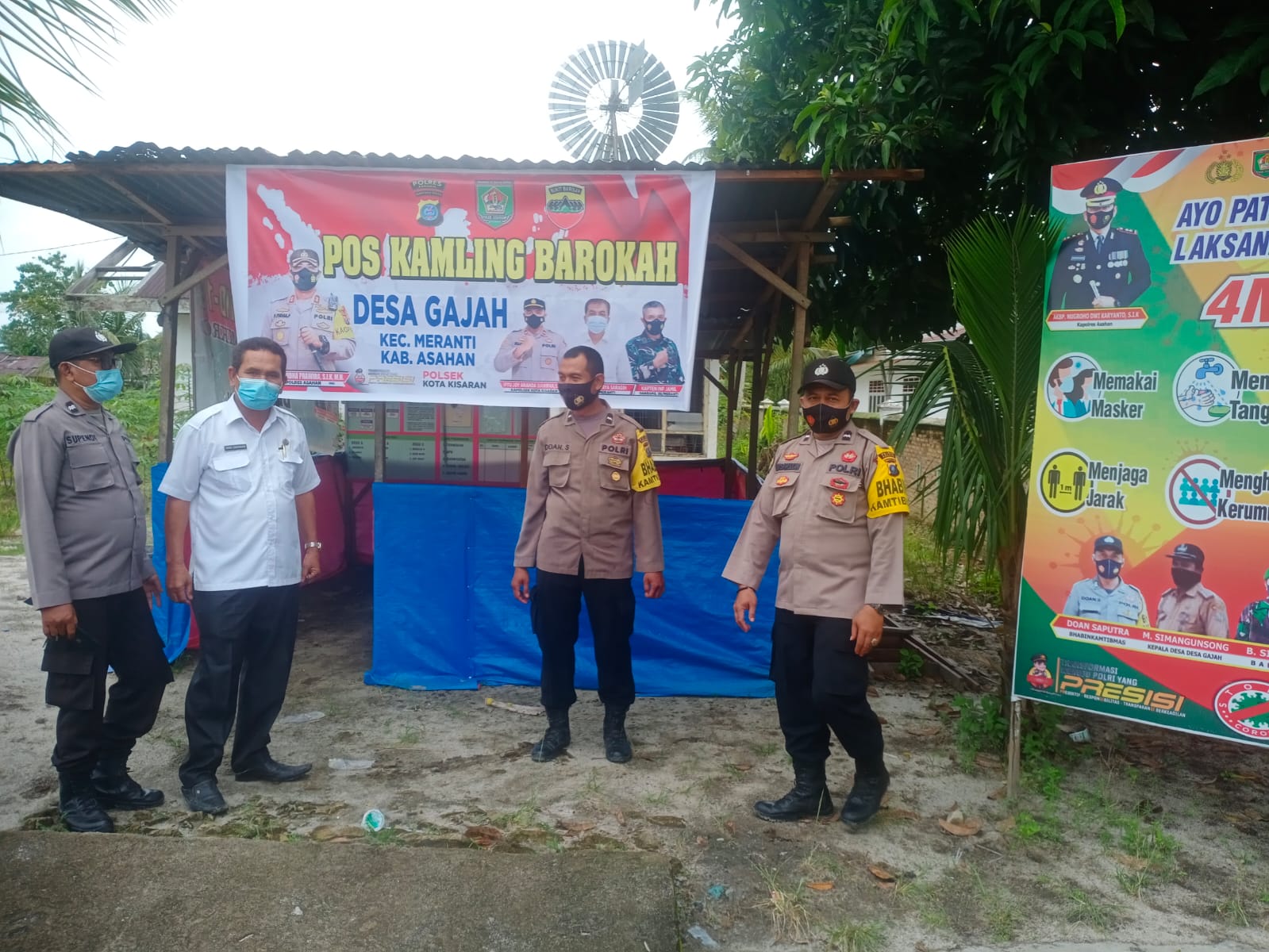 Tingkatkan Keamanan Dimasa Pandemi Polres Asahan Dirikan Ratusan Poskamling Barokah