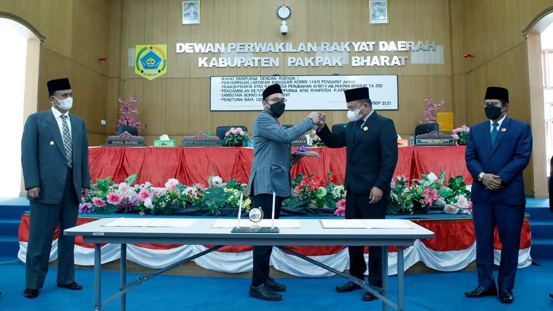 DPRD Kabupaten Pakpak Bharat Sahkan P-APBD Tahun Anggaran 2021