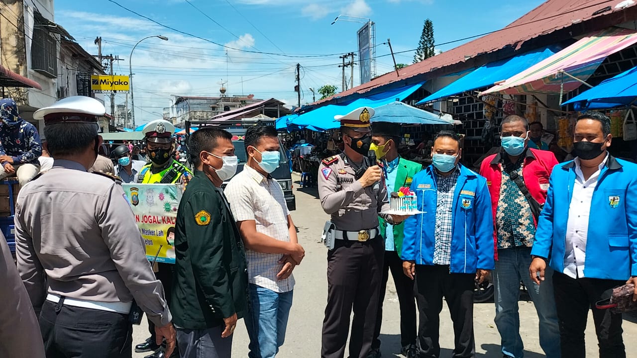 HUT ke-66 Polantas, KNPI Beri Kejutan ke Sat Lantas Polres Tanjung Balai