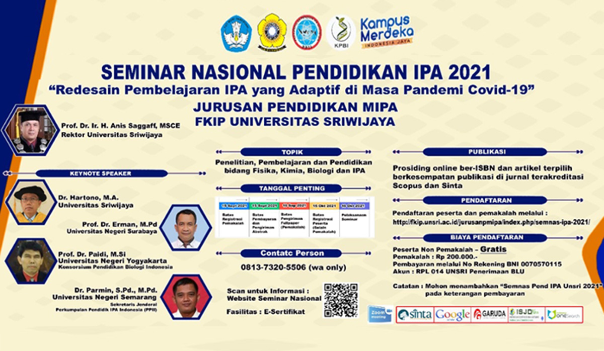 FKIP Unsri mencari Inovasi dan Ide-ide Cemerlang Pembelajaran IPA yang Adaptif di Masa Pandemi Covid-19