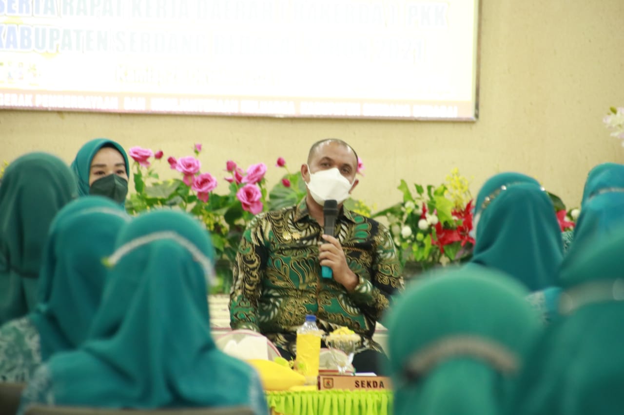 Sinkronkan Program Kerja, TP-PKK Sergai Gelar Rakerda