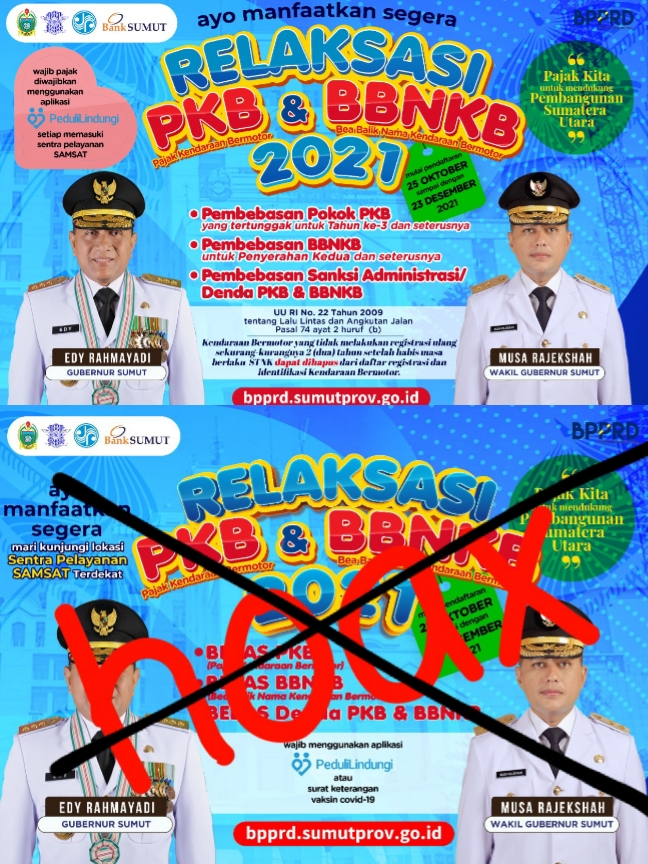 Kepala BPPRD Sumut Achmad Fadly : Selebaran Iklan Bebas PKB, Bebas BBNKB dan Bebas Denda PKB dan BBNK adalah Hoax