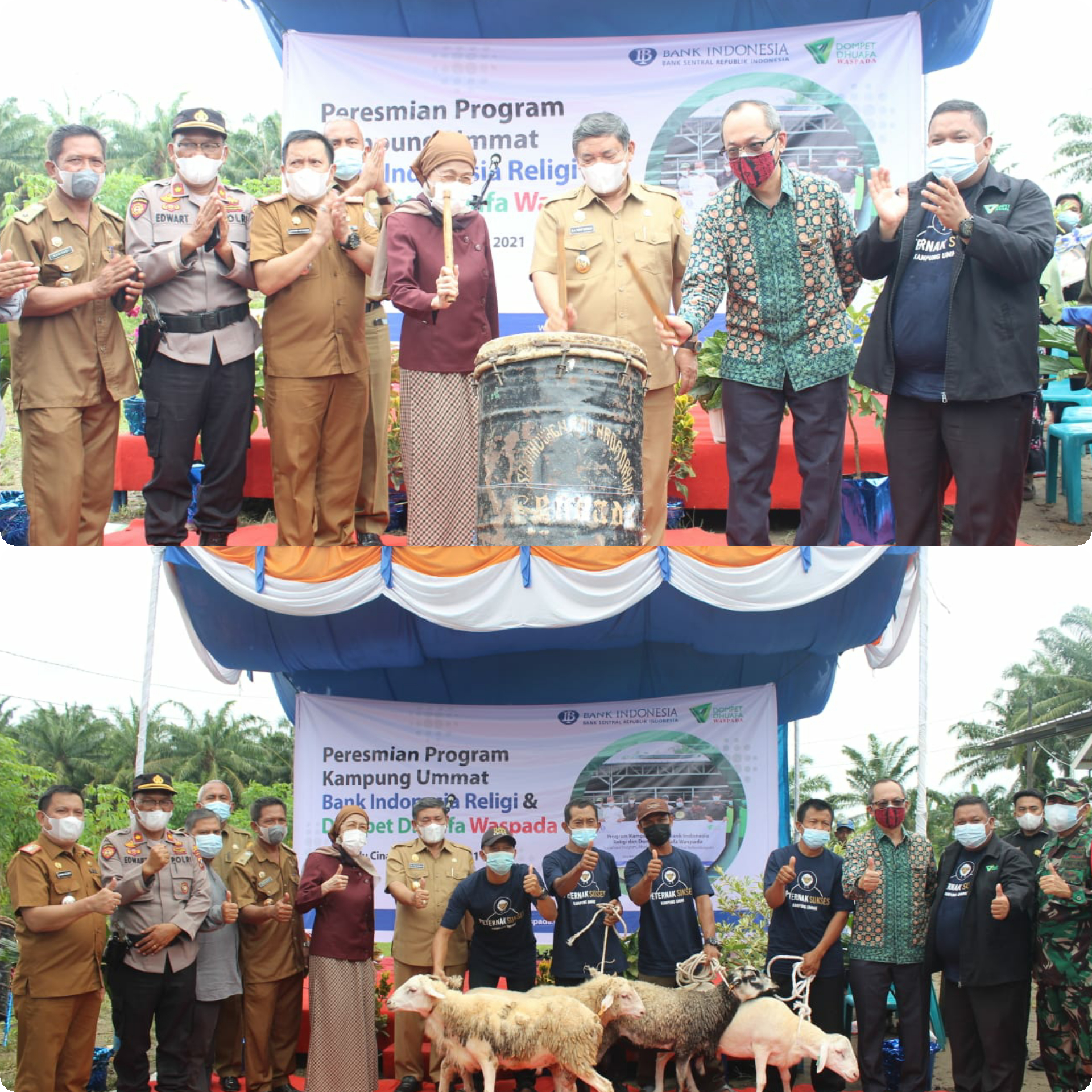 KPw BI Sumut dan DD Waspada Resmikan Program Kampung Ummat di Hamparan Perak