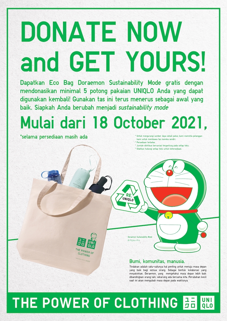 UNIQLO Indonesia Ajak Pelanggan Berkontribusi dalam Program Donasi Pakaian untuk Semangat Penciptaan Masa Depan  Lebih Cerah