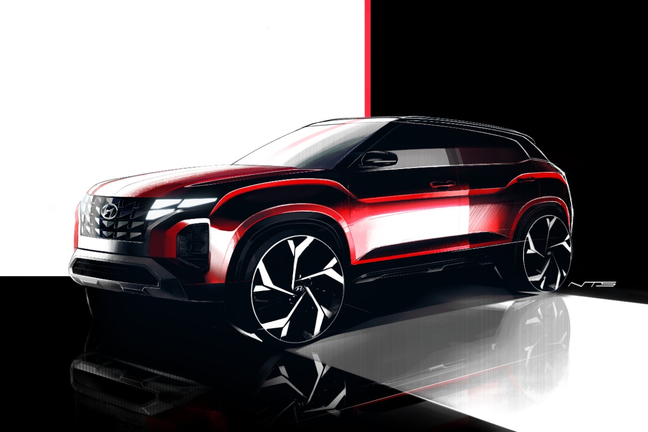 Sketsa Desain Hyundai CRETA, SUV Pertama Buatan Indonesia yang Tampil Berani, Dinamis, dan Futuristik
