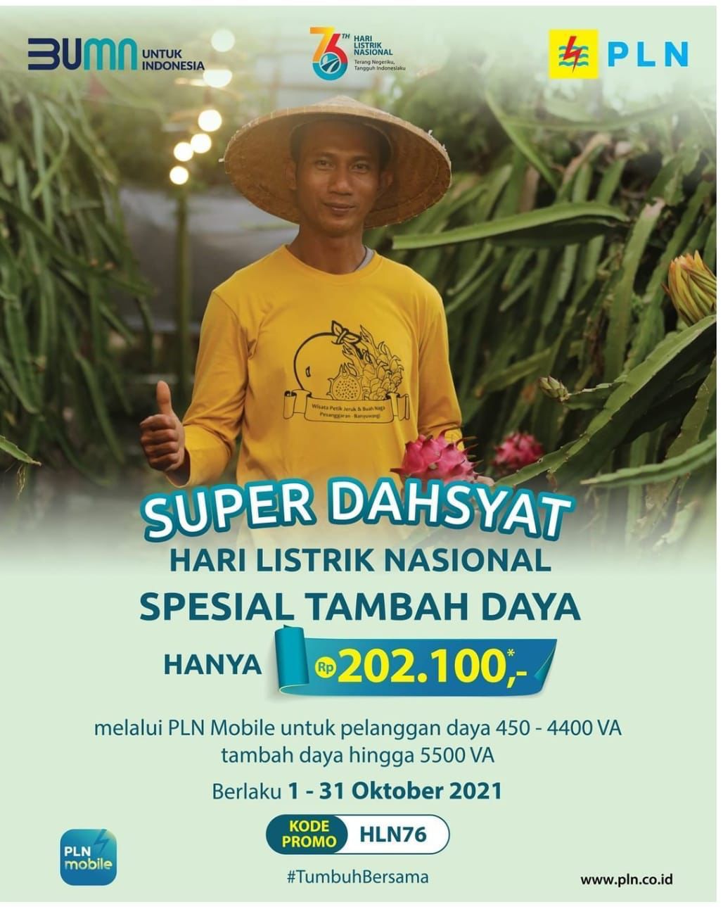 Hari Listrik Nasional ke-76, PLN Luncurkan Promo Super Dahsyat Tambah Daya