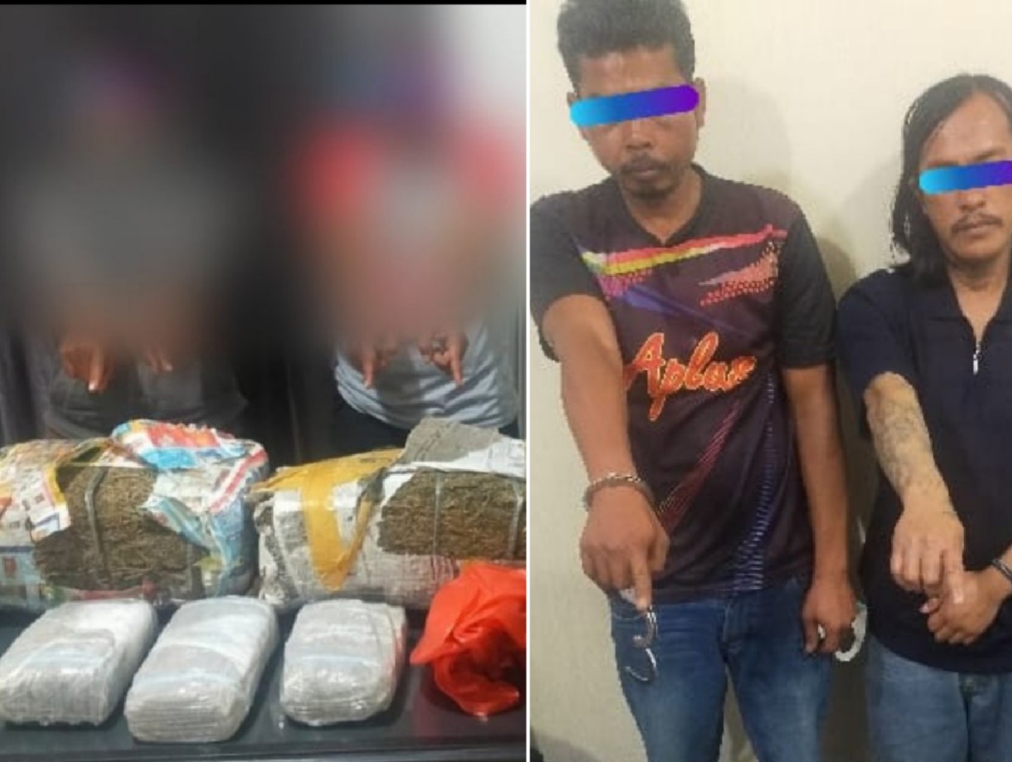 Polres Tanah Karo Amankan 4 Terduga Pengedar Narkotika. 12.526 Gram Ganja dan 1,052 Gram Sabu Disita.
