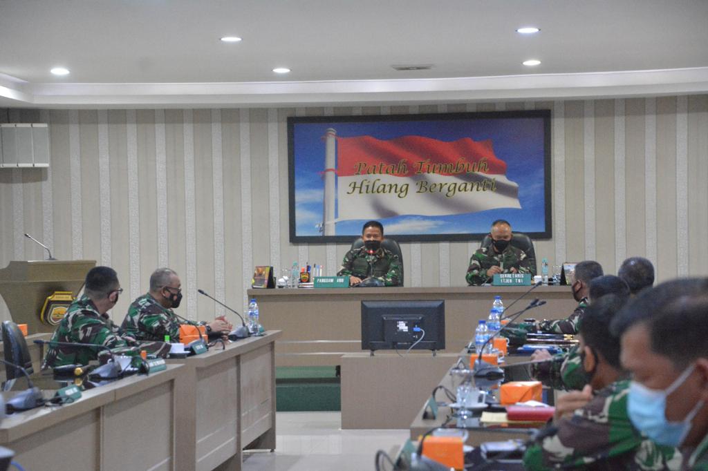 Pangdam I/BB Pimpin Taklimat Awal Pelaksanaan Audit Kinerja Itjen TNI Periode IV TA 2021 di Wilayah Jajaran Kodam I/BB