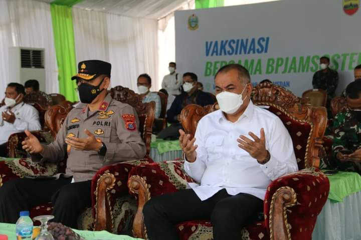 Harun Musthafa Nasution Hadiri Vaksinasi Bersama BP Jamsostek