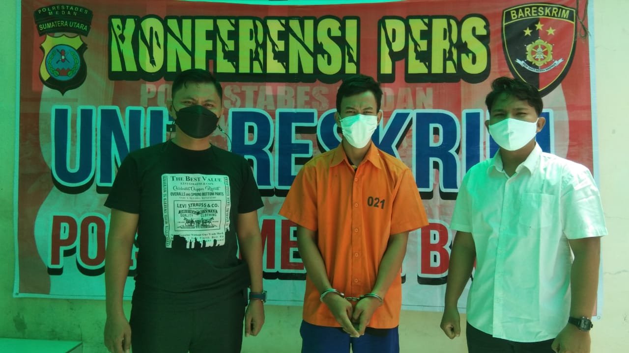 Reskrim Polsek Medan Baru Seorang Pelaku Pencurian Mobil di Jalan Jamin Ginting