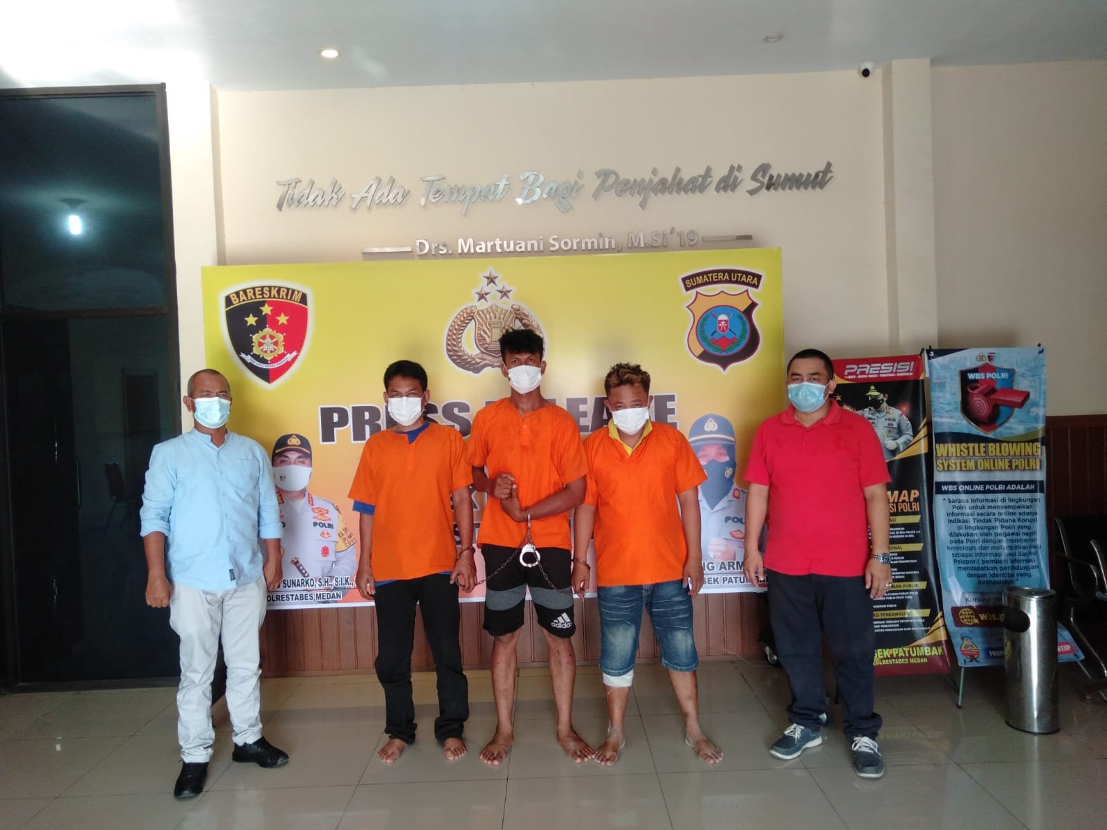 Polsek Patumbak Tembak 1 dari 2 Pelaku Curanmor, Penadahnya Turut Diamankan