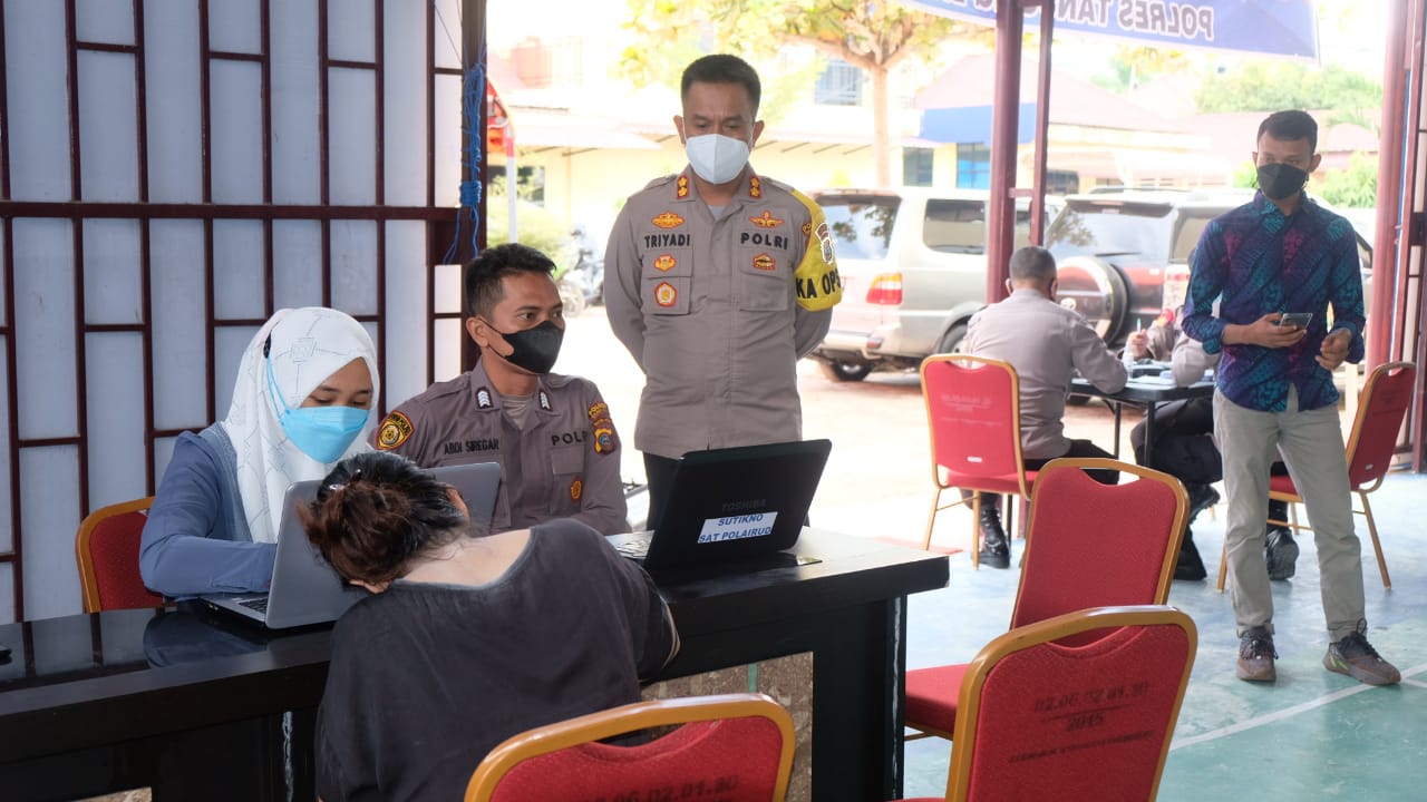 Polres Tanjung Balai Gelar Vaksinasi Polri Presisi untuk Pelajar Tingkat SMA se-Kota Tanjung Balai