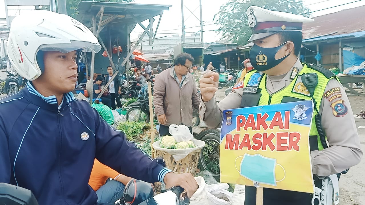 Sat Lantas Polres Tanjung Balai Public Speaking Penegakan Hukum Prokes