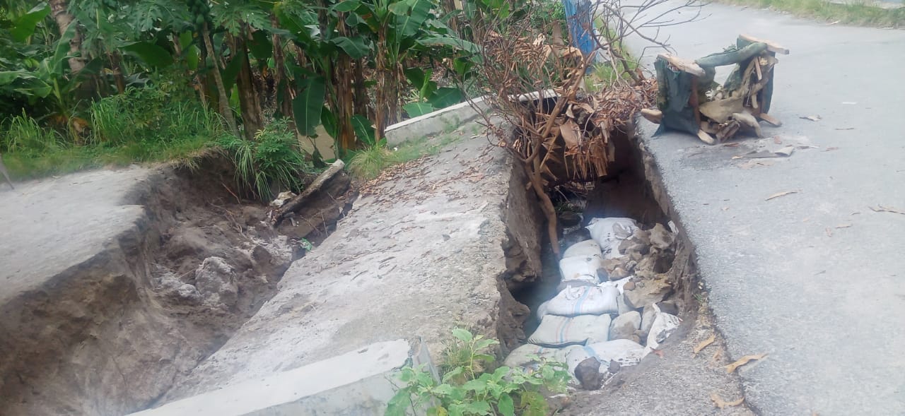 Hujan Deras, Jembatan Ramunia 2 Terancam Ambruk