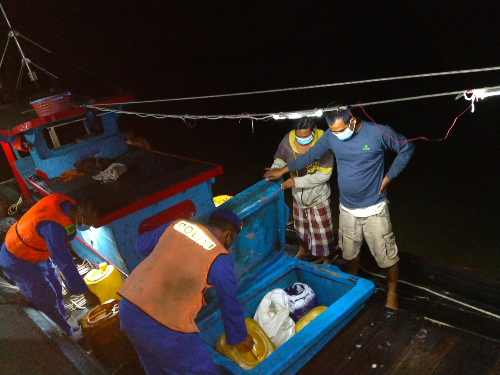 Patroli Team Regu IV Sat Pol Airud Polres Tanjung Balai Lakukan Pengejaran Kapal di Perairan Asahan