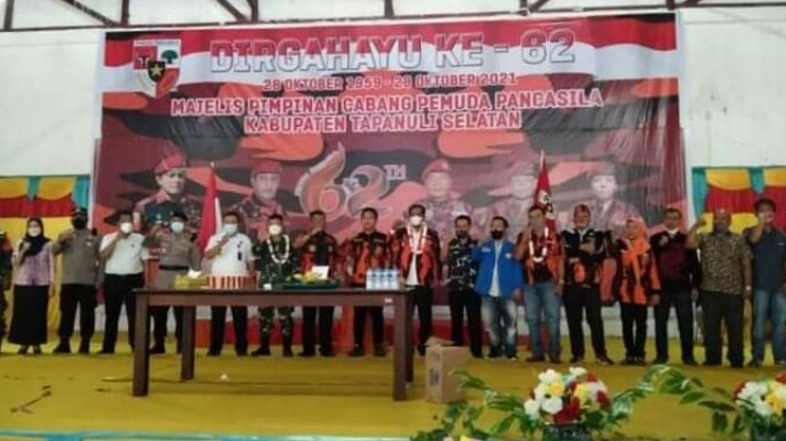 MPC PEMUDA PANCASILA TAPANULI SELATAN RAYAKAN HUT KE 62,DIHADIRI WAKIL BUPATI RASYID ASSAF DONGORAN