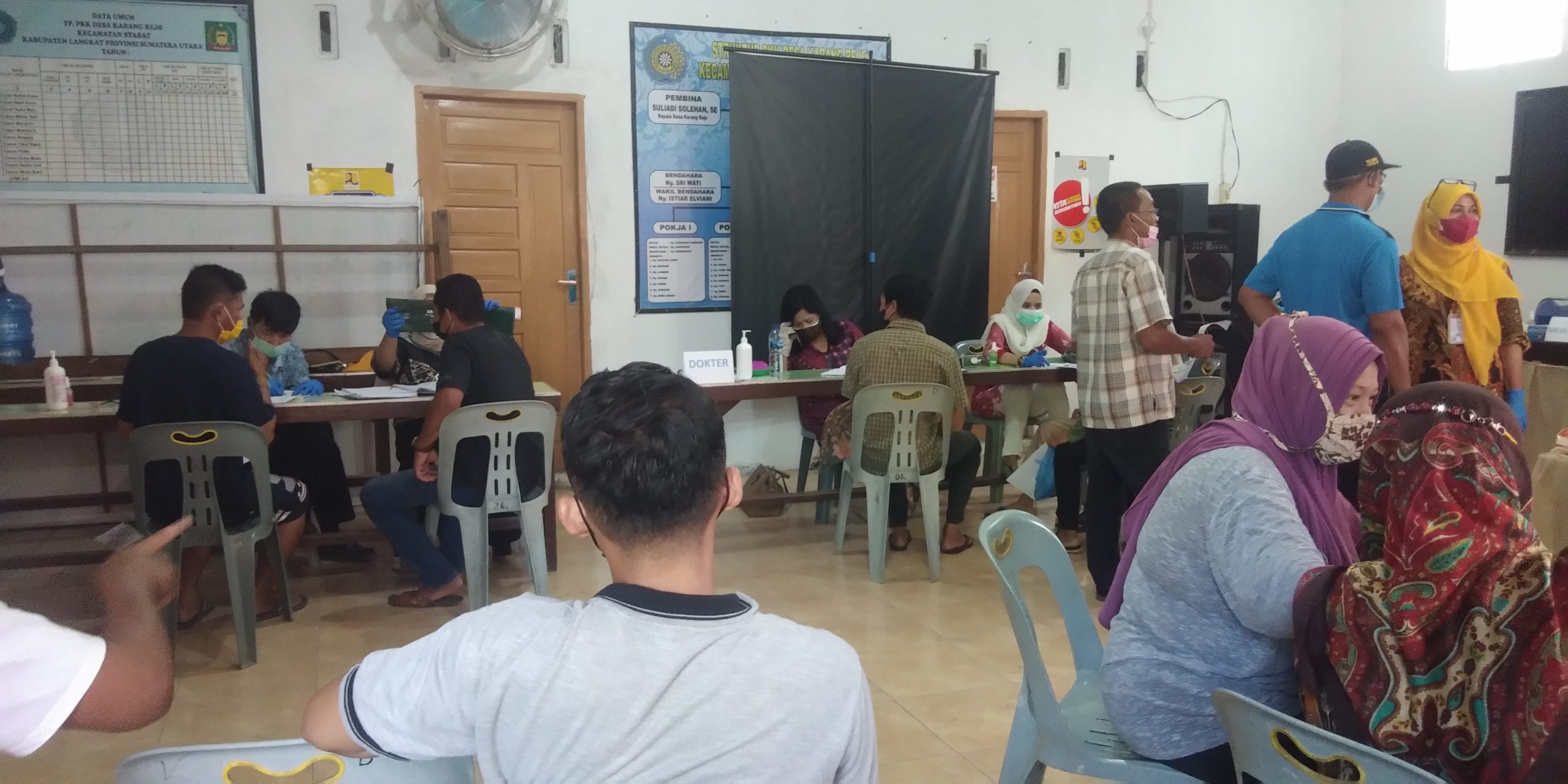 Kerjasama Dengan Pukesmas Desa Karang Rejo Laksanakan Vaksinasi Satu